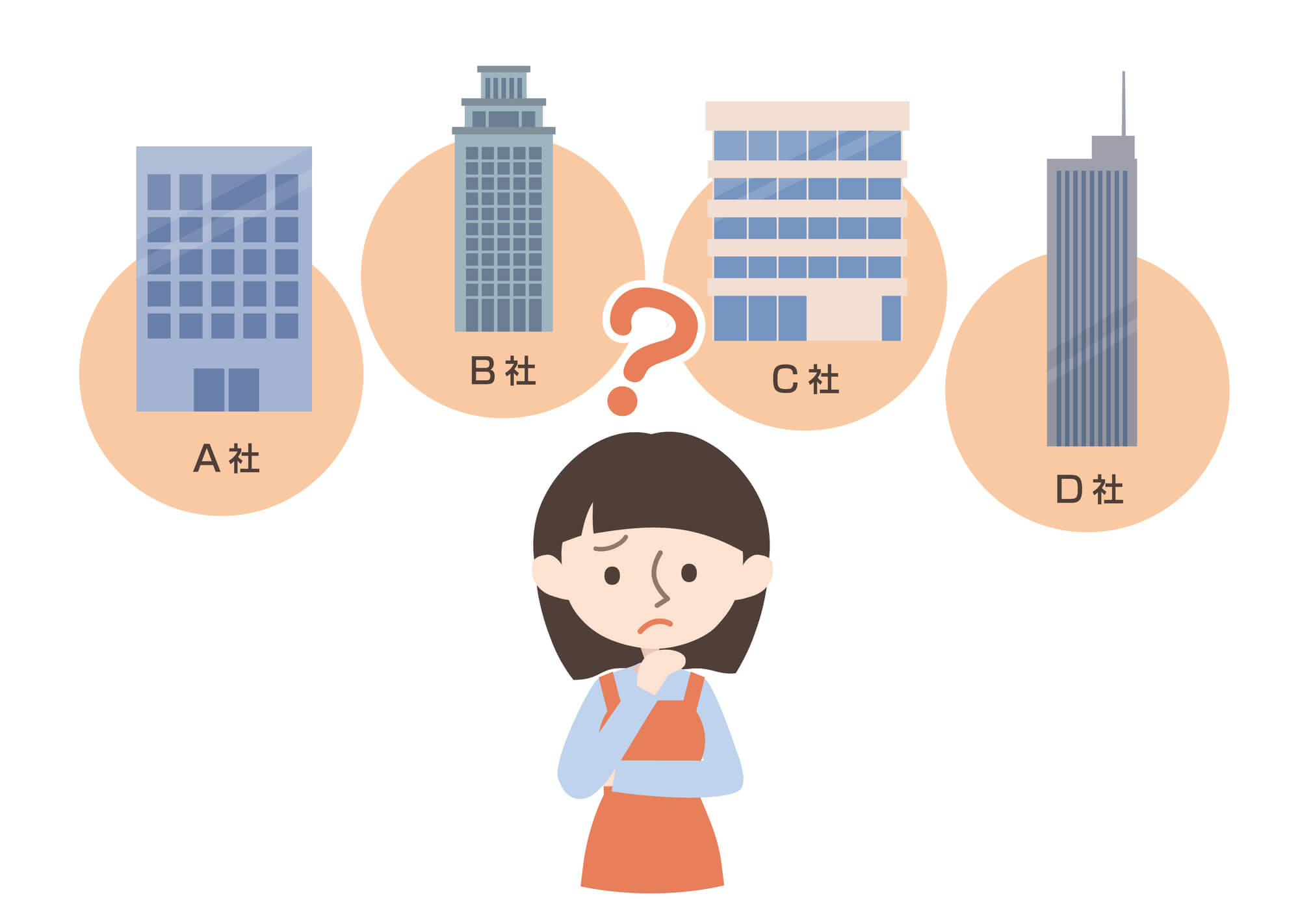 業者選びのイラスト
