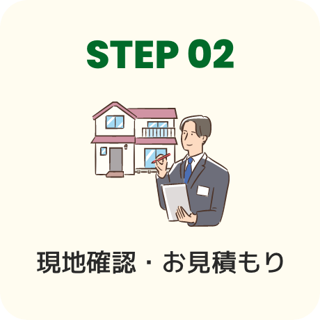 STEP02 現地確認・お見積もり